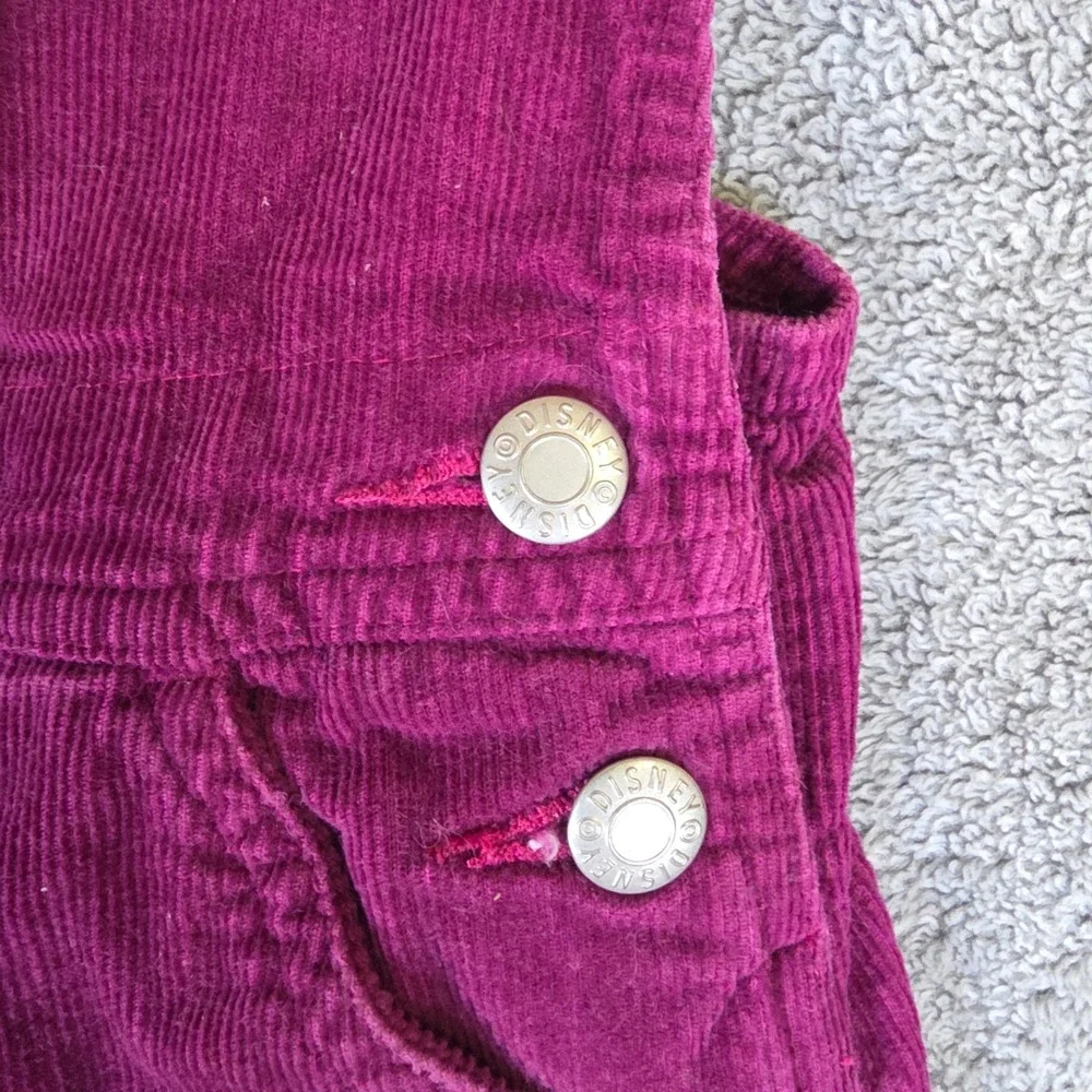 Disney‎ Store Winnie the Pooh Corduroy Overalls Magenta Purple Kids 4T Vintage